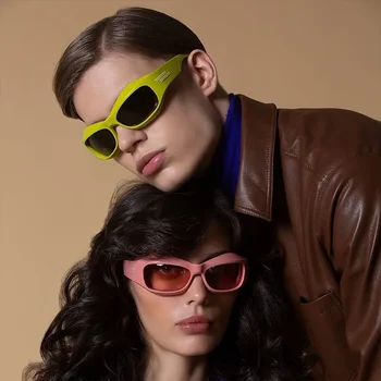Евро-американски Слънчеви очила 2023 New Millennium Future Sense Y2K В стил Пънк и хип-хоп Spice Girl Очила Мъжки и женски SunglassesUV400