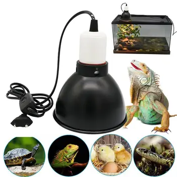 Лампа за отопление, влечуги, огнеупорни Универсален Лесен за инсталиране Лампа за влечуги с дълбоко купол, с кабел за захранване