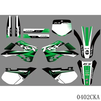 Пълна Графика Етикети Етикети Мотоциклет Фон Потребителски Номер Име За Kawasaki KX125 KX250 KX 125 250 1999 2000 2001 2002