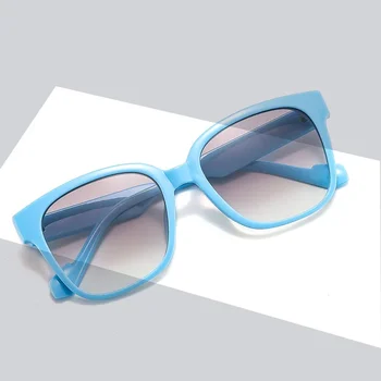 Тенденцията многоцветни полнокадровые слънчеви очила с наклон, модни слънчеви очила с защита от uv и на открито, с голяма рамки за оцветяване
