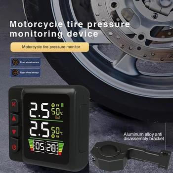 Тестер за налягане в гумите на мотоциклета QC3.0 Бързо зареждане на Наблюдение на напрежение в реално време, Водоустойчив IP67