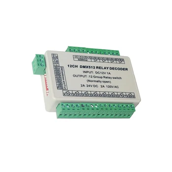 12-канален превключвател С Dmx512 сигнално устройство led изход контролер Използвайте само регулатор на мощността