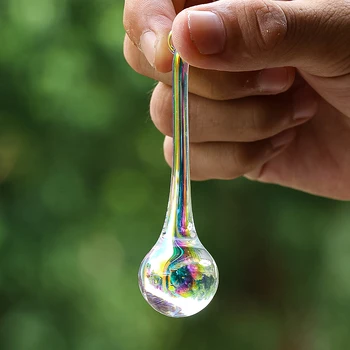 2 ЕЛЕМЕНТА 80 мм, с Галванично Покритие, AB Color Water Drop Glass Art Crystal Prism Фасетиран Декор за дома Полилеи със Собствените си Ръце Аксесоари за Риболов на Слънцето