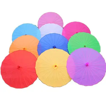 20 бр китайски цветен текстилен чадър, на бяло-розови чадъри, традиционен Китайски танц цветен чадър, японски копринен подпори