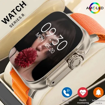 2024 Новите Смарт часовници HK8 PRO MAX 2,04 Инча 49 мм, Мъжки Компаси, GPS Часовници, NFC IP68, Водоустойчив Смарт Часовници за Apple Series 9