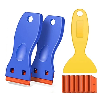 3 опаковки Пластмасови Етикети, Без Драскотини ножчета за Бръснене Скребковый Инструмент За Почистване на Самозалепващи Етикети От Термоаппликации