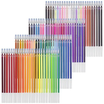 48 Цвята 05 мм Гел чернильная дръжка за зареждане Блестящ неоновите комплект за рисуване, книжки за оцветяване, в подарък