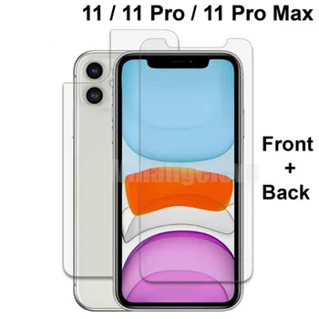 500 комплекта Премиум-клас отпред + отзад, изработени От Закалено Стъкло за Номер 11 11Pro X 7 8 8Plus XS XSMax XR Case Удобно Прозрачно Защитно Фолио За Екрана