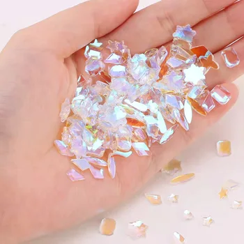 50шт Разход на нередовен crystal Нийл арт Чар 3D смола Flatback Скъпоценен камък за нокти, специална форма на Кристали САМ Многоформные декорации за нокти