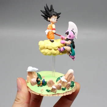 8 см Dragon Ball Фигурка Goku Чичи и Goku Фигурки на Героите Обръща Облак Декларациите За Опашката Аниме Колекция от PVC Модел Играчки Подаръци