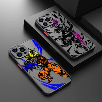 Cartoony D-Dragon Balls за Apple iPhone 14 13 12 11 XS Mini Pro Max 8 7 6S 6 XR X Plus Матиран прозрачен калъф за вашия телефон