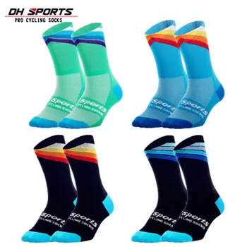 DH Спортни Летни Мъжки, Дамски Вело чорапи Дишащи Баскетболни и Футболни чорапи, Професионални пътя Велосипедни чорапи МТБ 39-46