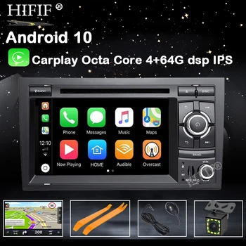 DSP 4G Android 10 IPS Кола DVD ПЛЕЙЪР за AUDI A4 GPS IPS стерео мултимедийна навигация РАДИО касетофон
