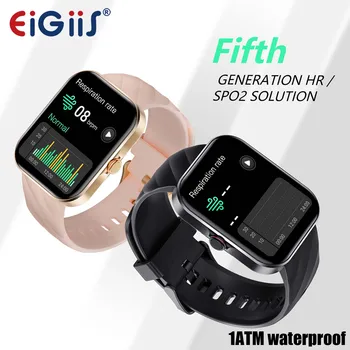 EIGIIS A230 1ATM Водоустойчив 1,91-инчов смарт часовници за мъже и жени, 100 + спортен режим, Bluetooth-предизвикателство, анализ на сърдечния ритъм, сън