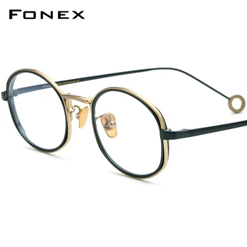 FONEX Рамки За Очила От Чист Титан За Мъже 2023 Нови Гладки Елегантни Квадратни Очила По Рецепта За Жените При Късогледство Оптични Очила Select