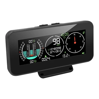 GPS-измерване на скоростта, аксесоари за офроуд, авто HUD дисплей, аларма за превишаване на скоростта, Цифров измерител на наклона на скоростта M60, Компас, Инклинометр