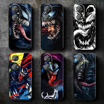 Marvel Отмъстителите Hero Venom Калъф За Телефон Huawei P50 P40 P30 P20 Lite 5G Nova Plus 9 SE Pro 5T Y9S Y9 Prime Y6 Balck TPU