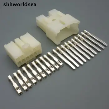 shhworldsea 5/30/100 комплекти 2.3 мм 10p 10way мъжки женски комплект от серията (090) мрежестите конектори 7122-1300 7123-1300
