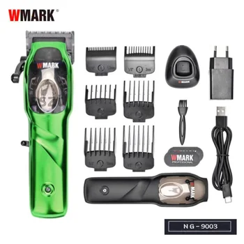 WMARK NG-9003 петзвезден машина за подстригване на коса с професионална машина за подстригване, мъжки тример за оформяне на брада, безжична електрическа машина за рязане на коса
