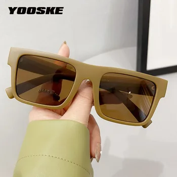 YOOSKE Ретро Пънк Мъжки слънчеви очила Дамски Модни Прозрачни очила нюанси UV400 Мъжки Тенденция на Маркови дизайнерски Слънчеви очила