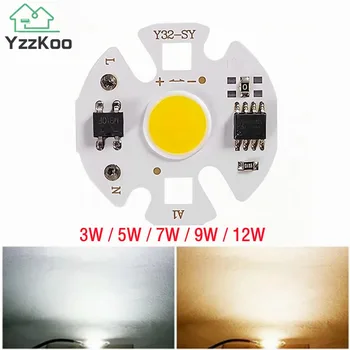 YzzKoo Y32 COB LED Chip Лампа Матрицата на Ac 220 v 3 W 5 W 7 W 9 W И 12 W За Прожектор Прожектор Няма Нужда да Управлява Проектор Крушки Мъниста