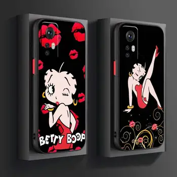 Анимационен филм с участието на Момичета Бети Boop За Xiaomi Mi 13 12 12T 11T 11 11i 10T 10 9T Pro Lite Ultra 5G Матиран Прозрачен Калъф За вашия Телефон