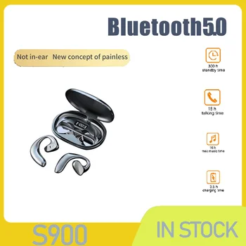 Безжични Слушалки mzySAMSUNG S900 Bluetooth Слушалки Слушалки Костна Проводимост Спортни 9D Hi-Fi Стерео Слушалки с микрофон