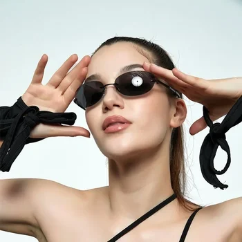 Вятърни генератори, слънчеви очила Future Y2K Millennium Spice Girl Слънчеви очила в ретро стил за инстаграмщиц Модни слънчеви очила без рамки за мъже