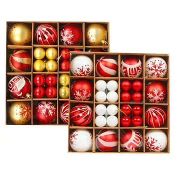 Декорация за коледни топки Нечупливи гоблени, Коледни топки червено-зелен цвят, на Гоблени, Коледни топки за домашни партита, Коледни елхи
