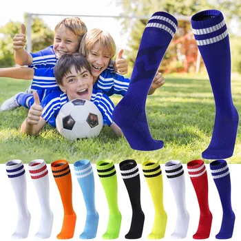 Дете Над Коляното Работи В Дълги Футболни Чорапи, Спортни Чорапи Нескользящие Чорапи Чорапи-тръба
