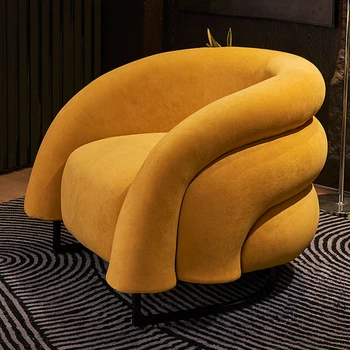 Жълто детско столче Nordic, съвременно стол за студентски партита в хола, шезлонг, мебели за спалня Cadeiras De Sala De Estar