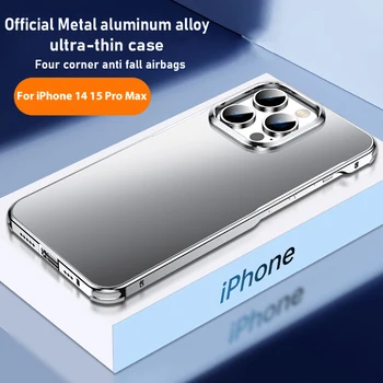 За iPhone 14 15 Pro Max Метален корпус от алуминиева сплав с ультратонкой защитно глазура делото телефон iphone Pro 15 оригиналния цвят