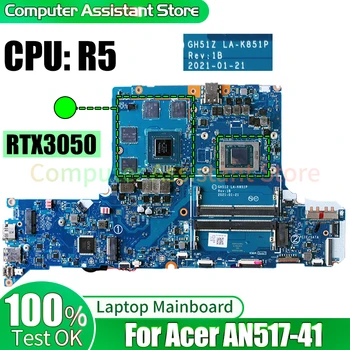 За дънната платка на лаптоп ACER AN517-41 LA-K851P NBQBA11001 R5 CPU RTX3050 GPU дънната Платка на лаптоп