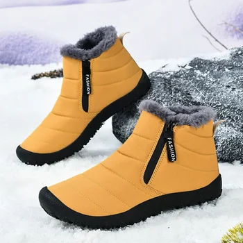Зимни мъжки ежедневни непромокаеми зимни обувки с двоен цип, градинска топло памучен обувки, нескользящие маратонки голям размер Zapatillas