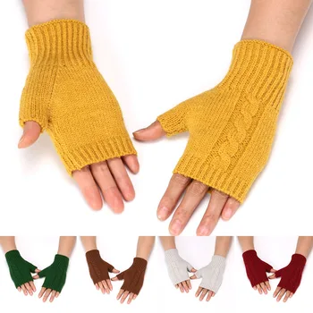 Зимните Ски ръкавици на една кука, Дамски ръкавици без пръсти, топли ръкавици за ръце, топли ръкавици за ръце, аксесоари за дрехи, Мода
