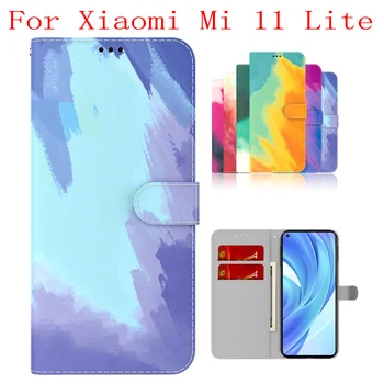 Калъф Sunjolly за Xiaomi Mi 11 Lite, поставка за чантата си, флип калъф за телефон от изкуствена кожа калъф за Xiaomi Mi 11 Lite