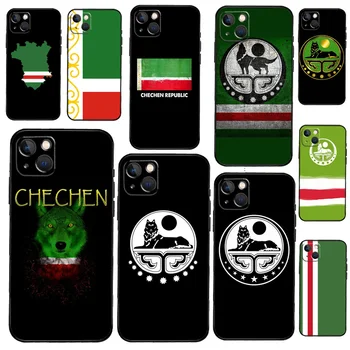 Калъф За мобилен телефон с Чеченским Флага За iPhone 11 12 13 14 15 Pro Max 7 8 Plus Силиконов Калъф За iPhone XR XS X Max SE