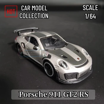 Копие на кола Bburago 1: 64 Porsche 911 GT2 RS, монолитен под налягане, - идеално допълнение към вашата колекция миниатюрни превозни средства, в мащаб.
