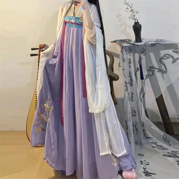 Костюм Хан Сююнь Чжунхэ Хан Жена в стил шинуазри не в древен танском стил, безсмъртна риза с голям ръкав дължина до гърдите през пролетта и
