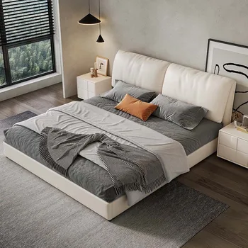 Легло King Size Nordic, Луксозна Многофункционална легло за спалня, съответстващи на мебели Camas Y Muebles Para El Hogar Nordic Furniture