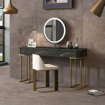 Минималистичен Италиански стил, с Лек Луксозен Тоалетка на каменна дъска, Спалня, Прост, Модерен Мрамор тоалетна масичка, мебел Easy