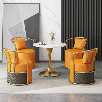 Модерни столове за всекидневна Луксозен стол с облегалка Хотелски масата за преговори и стол Скандинавски диван масичка за кафе, Мебели за всекидневна