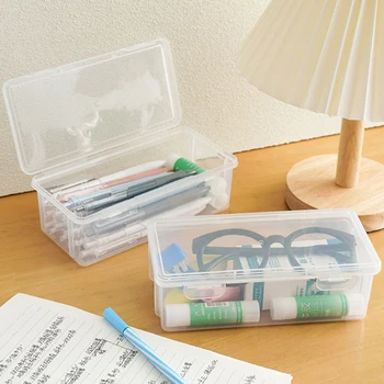 молив случай-кутия от полипропилен материал, прозрачната кутия за писалки, канцеларски материали, училище молив случай за писалки, аксесоари за съхраняване на моливи