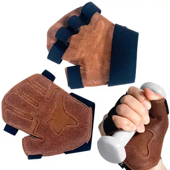 Мъжки ръкавици за упражнения Ръкавици за вдигане на тежести без пръсти за мъже и за жени, фитнес ентусиасти, ръкавици за вдигане на тежести с пълна защита на дланите За