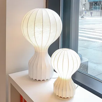 Настолна лампа Gatto Cocoon дизайнерски блясък японски светлина Минималистичные художествени копринени лампи Изложбена зала на хотел Кабинет Нощна лампа за спални