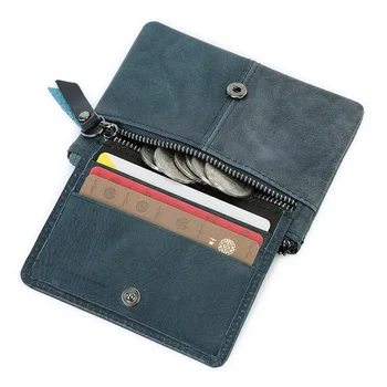 Ново портмонето в ретро стил, творчески мини чанта за съхранение, японското кожени портмонета ръчно изработени, многофункционален държач за карти