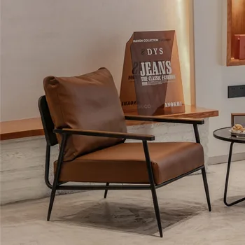Опора за гърба Градински столове за всекидневна Съвременни ергономични дизайнерски столове за апартамент Удобни кожени Sillas Стоки за дома