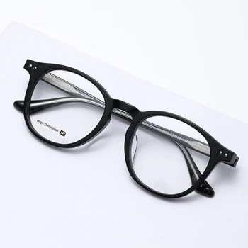 Оптични очила за мъже и жени, ретро Дизайн NN-055, модни овални рамки от ацетат фибростъкло в европейския и американския стил