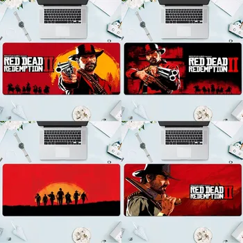 Подложка за мишка Red Dead Redemption 2, голяма игри компютър, клавиатура за геймъри, подложка за мишка