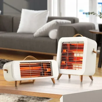 Преносими електрически инфрачервен нагревател с кварцова тръба с мощност 550 W, мини-удобен нагревател за работния плот, нагревател 220v за вашия дом през зимата